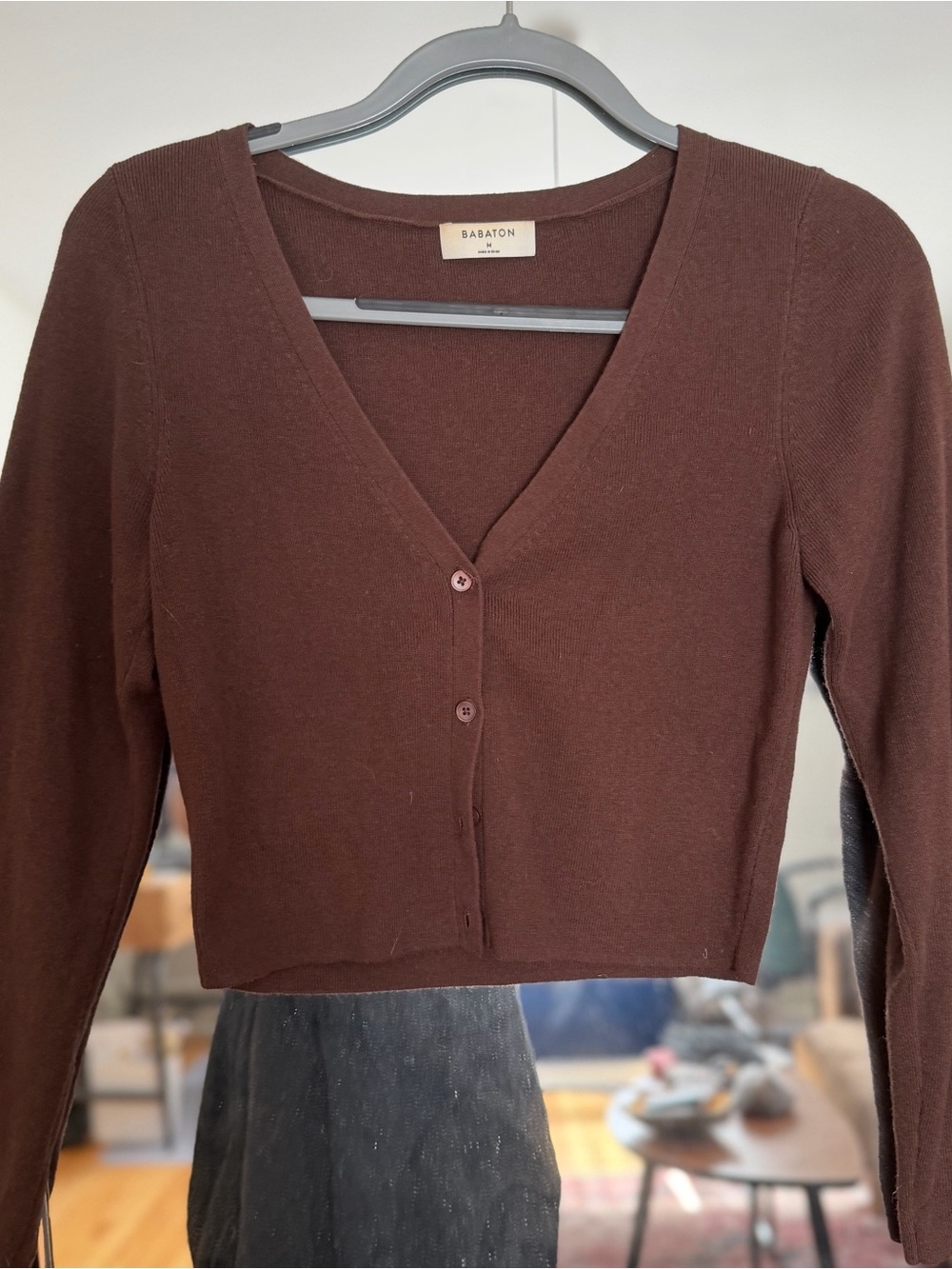 Aritzia Babaton | Wool V-Neck Cropped Cardigan